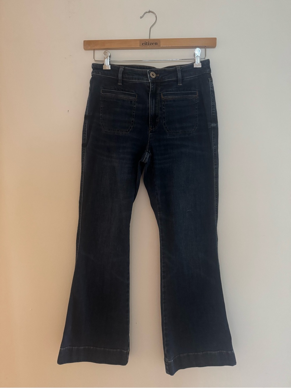 J Jill Curvy High-Rise Flare Dark Denim Trouser Style Jeans- 6